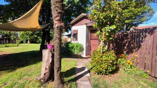 Κήπος έξω από το Victoria Cabin