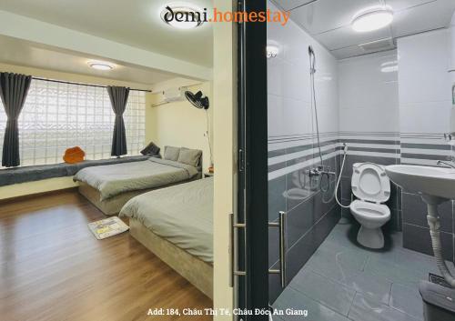 Phòng tắm tại DeMi Homestay 2 - Châu Đốc