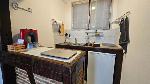 Η κουζίνα ή μικρή κουζίνα στο Le Remède - Studio calme hyper-centre Orléans