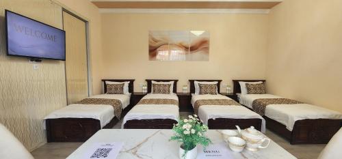 Postel nebo postele na pokoji v ubytování Guest house near Registan