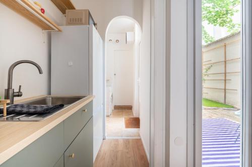 Dapur atau dapur kecil di Temps Terrasse