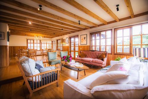 Posezení v ubytování Casa Ecke-Frutillar bajo a una cuadra de la playa