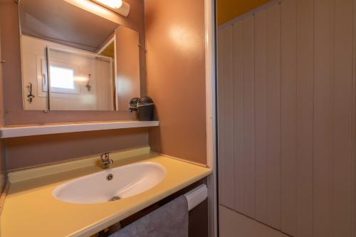 RoquefeuilChalet montana 2- 4pers的浴室里有洗手池和镜子