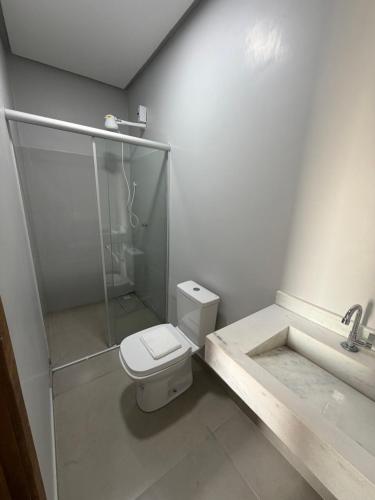 Koupelna v ubytování Hotel Rubão