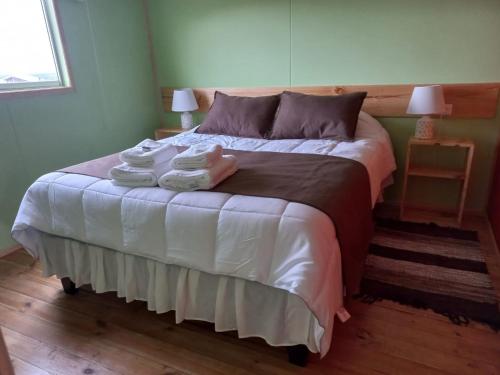 Postel nebo postele na pokoji v ubytování Cabañas Frange 2