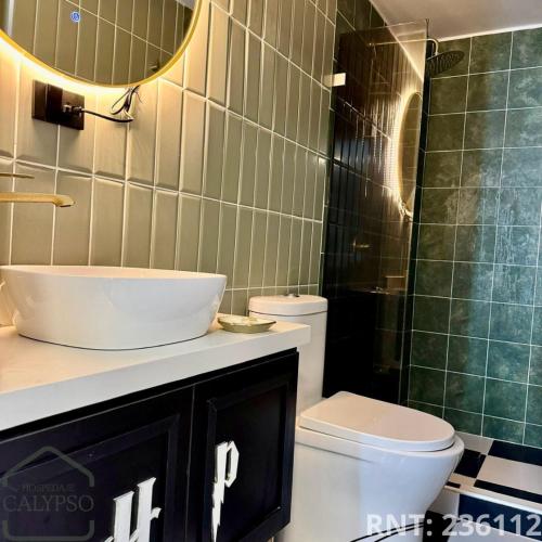 Un baño de Apartaestudio Harry Potter