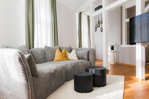 Χώρος καθιστικού στο Maison & Mood Apartments Colditz I Design Studios