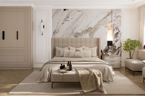 Ένα ή περισσότερα κρεβάτια σε δωμάτιο στο Luxury Eliana Hotel