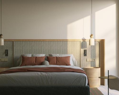 Postel nebo postele na pokoji v ubytování Ipanema Park