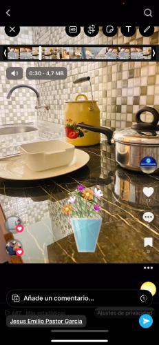 ครัวหรือมุมครัวของ Hotel Solares