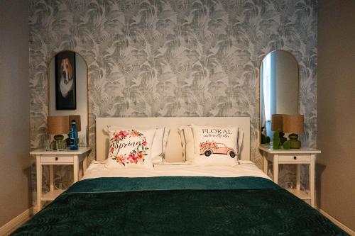 Una cama o camas en una habitación de Apartament w Kościerzynie