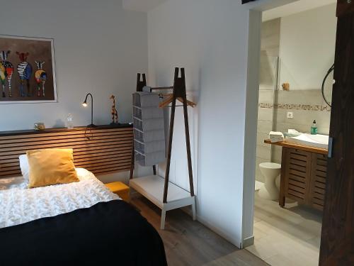 Koupelna v ubytování La ferme de Pham