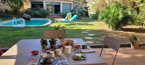 Bazén v ubytování Cœur de Béziers Villa Marguerite nebo v jeho okolí