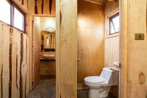 Ένα μπάνιο στο Pucón Rec-Lodge Cabaña Martín Pescador