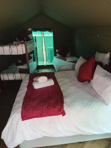 Ένα ή περισσότερα κρεβάτια σε δωμάτιο στο Elephant Memories