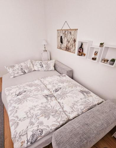 Postel nebo postele na pokoji v ubytování Ferienwohnung Harzgefühl