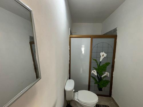 Ένα μπάνιο στο Departamento con palapa, 2 cuartos