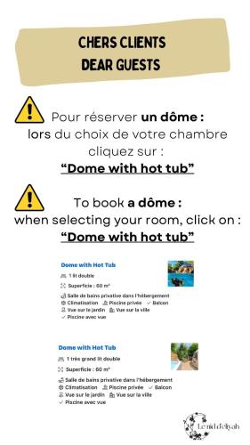 a screenshot of a warning sign for a home opener at Le Nid d'Eliyah dômes et suites avec jacuzzis 15min Disneyland in Nanteuil-lès-Meaux