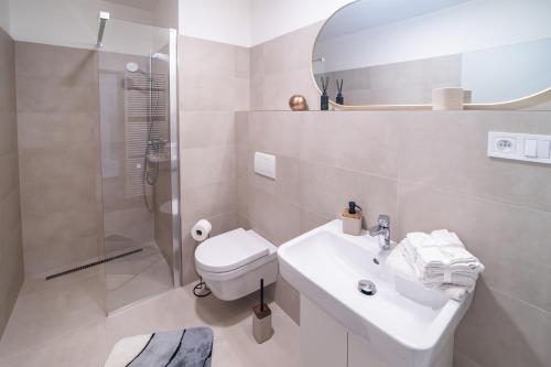 Vannituba majutusasutuses Apartmán v centru