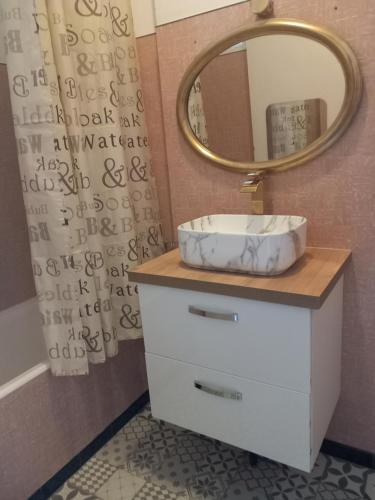 Et badeværelse på Résidence Scarlette