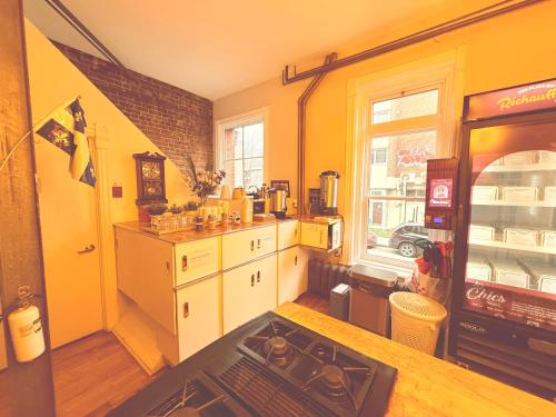 Kuchyň nebo kuchyňský kout v ubytování Auberge du Plateau