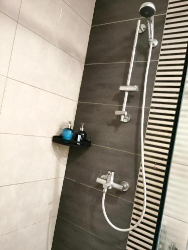 a bathroom with a shower with a hose at Cosy private suite 2BR 591 Nexus USJ Shah Alam in Shah Alam