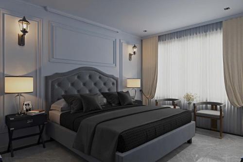 Ліжко або ліжка в номері Gấu Hotel Cầu Giấy