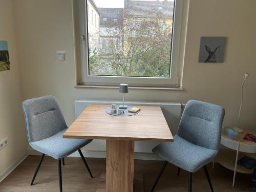 Χώρος καθιστικού στο Appartement am Teich 2