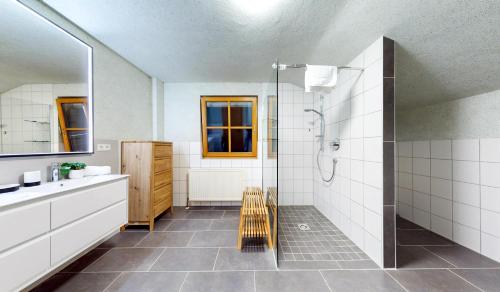 Ванная комната в Chalet Wasserfall 52 mit Sauna