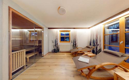 Гостиная зона в Chalet Wasserfall 52 mit Sauna