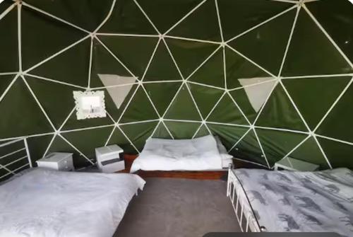 Voodi või voodid majutusasutuse Lincoln Big Dome,Hot Tub,4 beds, Projector - Groups OK toas