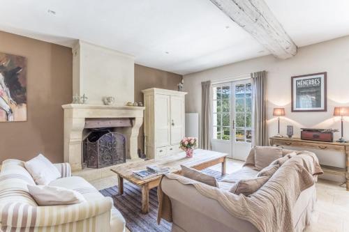 Posezení v ubytování Au Cœur de la Pinède