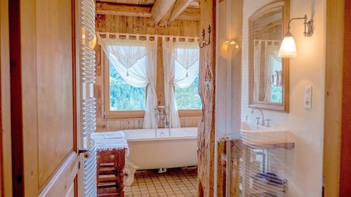 Et badeværelse på La Ferme du Crinaz