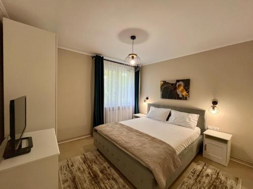 Ένα ή περισσότερα κρεβάτια σε δωμάτιο στο Central Loft Mimozelor