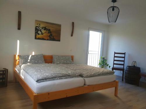 Postel nebo postele na pokoji v ubytování Ferienhaus Senta