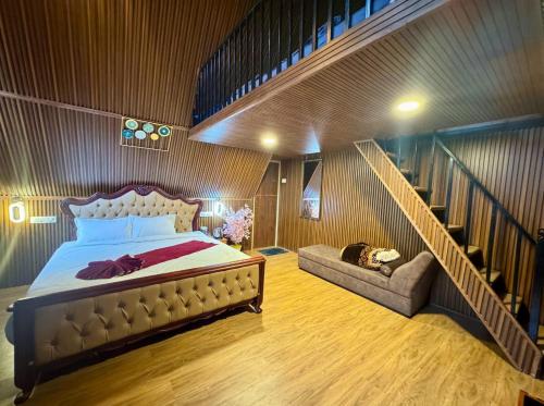 Ένα ή περισσότερα κρεβάτια σε δωμάτιο στο Wings Cottage