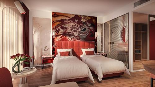 Ένα ή περισσότερα κρεβάτια σε δωμάτιο στο Royal Palace Hotel & Spa