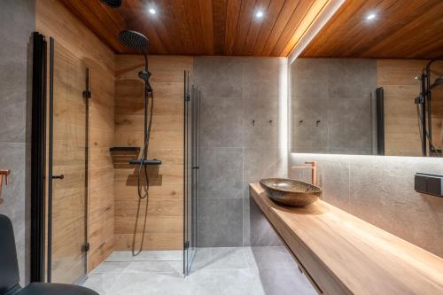 Koupelna v ubytování Saariselkä Kelo Lodge