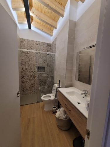 加塔Gata Maitea- Apartamento Aita- Sierra Gata的带水槽和马桶的浴室