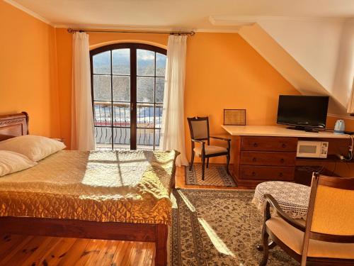 Postel nebo postele na pokoji v ubytování Willa Leśna Polana