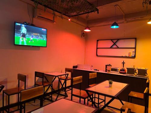 Μια τηλεόραση ή/και κέντρο ψυχαγωγίας στο Green guesthouse