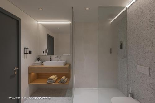 Koupelna v ubytování Hotel Garden Istra Plava Laguna