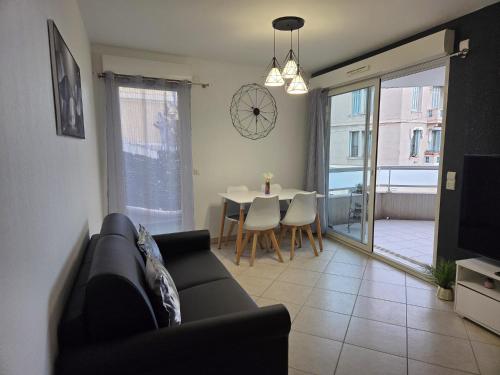 Χώρος καθιστικού στο 5mn Monaco - Terrasse aperçu mer - Parking - FA