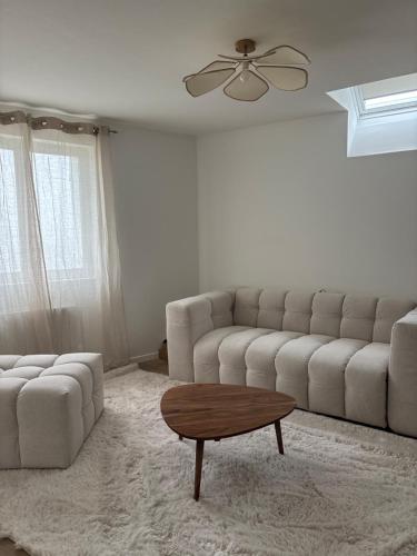 Χώρος καθιστικού στο Les Chantereines