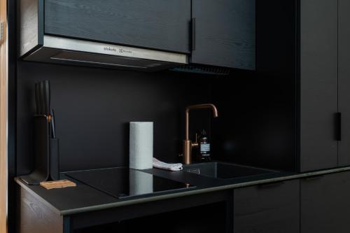 Köök või kööginurk majutusasutuses Aurora Igloo Village Ylläs Luna Suite