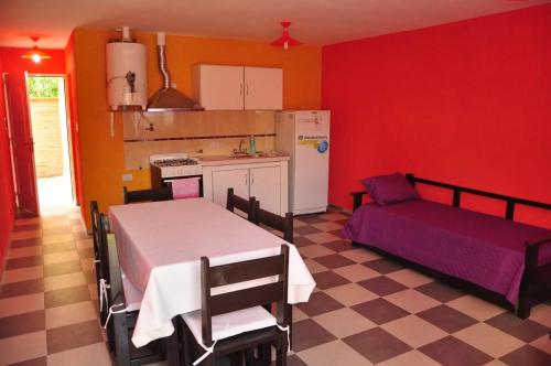 Kuchyň nebo kuchyňský kout v ubytování Complejo Carola