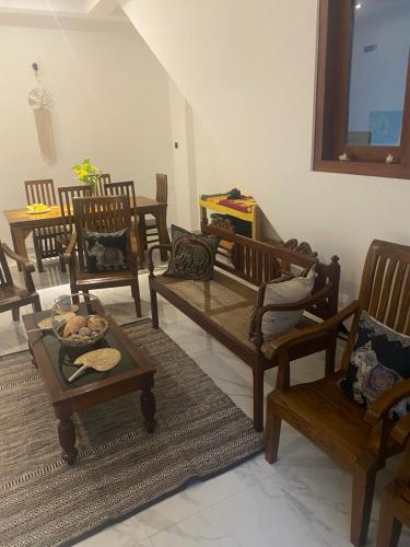 Χώρος καθιστικού στο Villa Claudia Nimal's kitchen