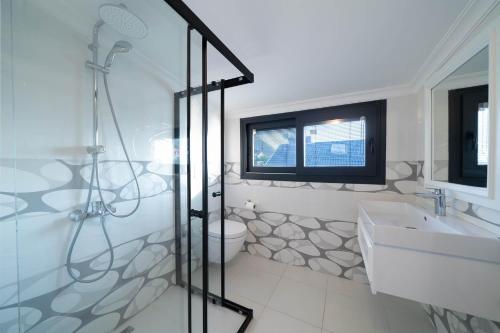 Koupelna v ubytování Villa Riva