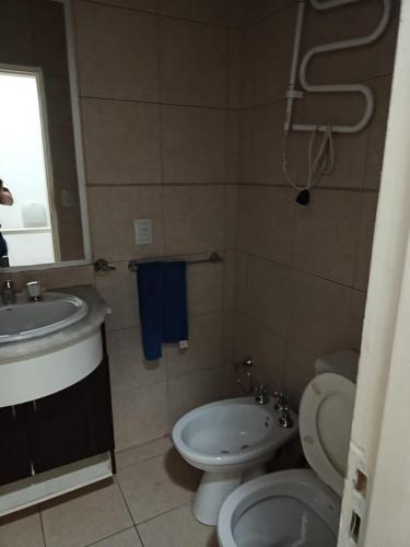 科尔多瓦Complejo NOVIEMBRE的带马桶和水槽的浴室