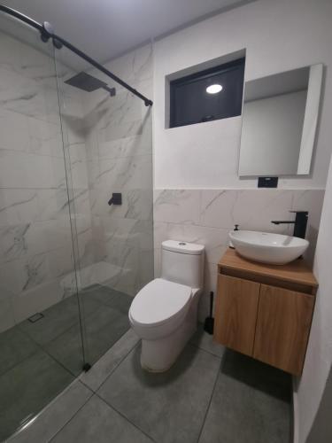 Phòng tắm tại Andes Coliving